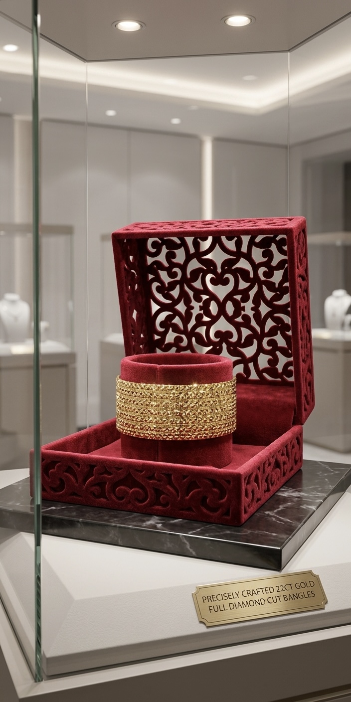 Diamonds cut bangles