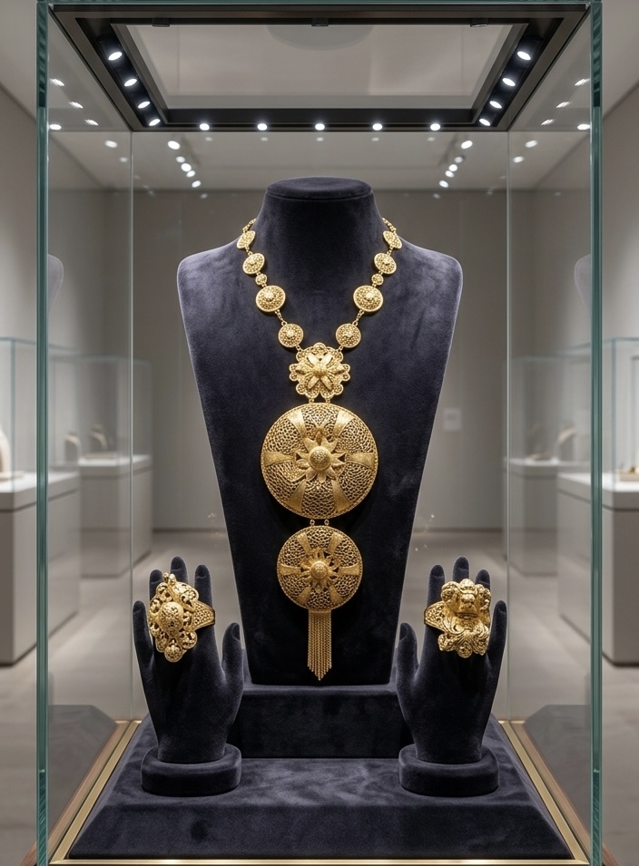 high-jewelry gold set
